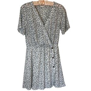 Floral Faux Wrap Dress